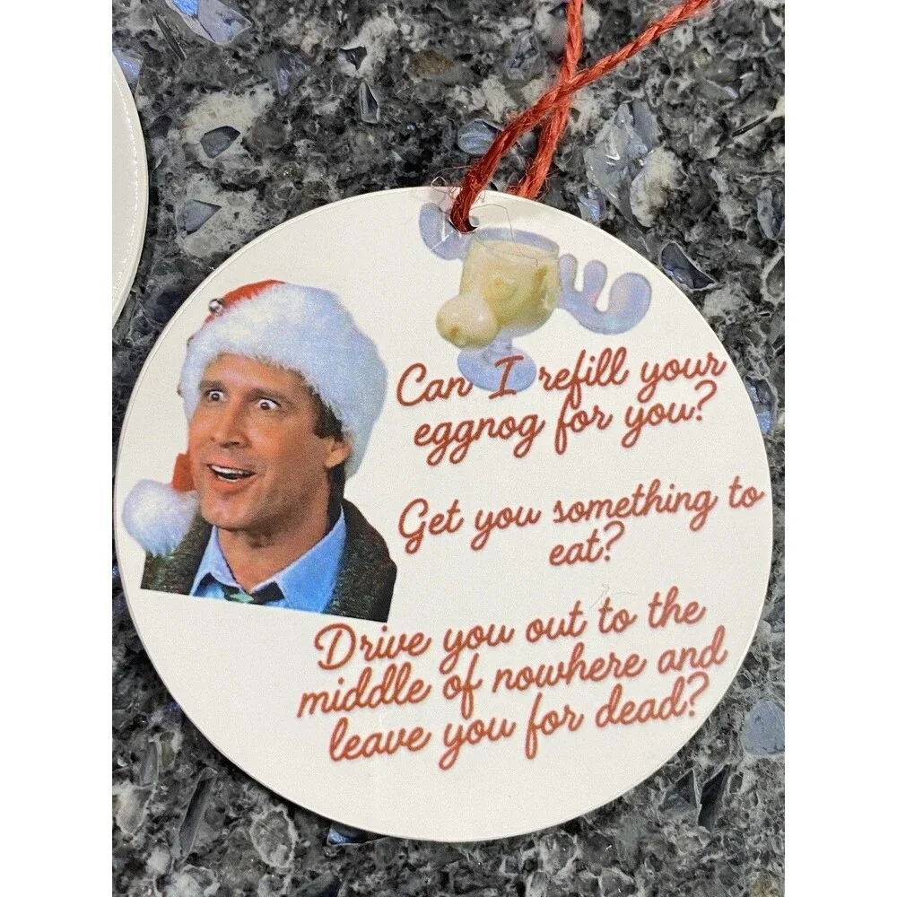 (2) Christmas Ornaments Lampoon's Christmas Vacation Clark Griswold Cousin Eddie